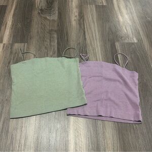 American eagle ribbed tube top tank tops with straps bundle